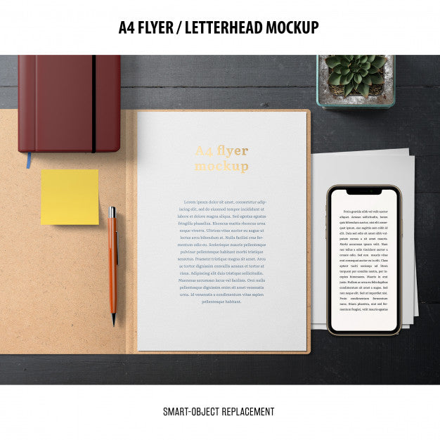 Flyer Or Letterhead Mockup Psd