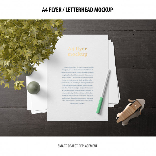 Flyer Or Letterhead Mockup Psd