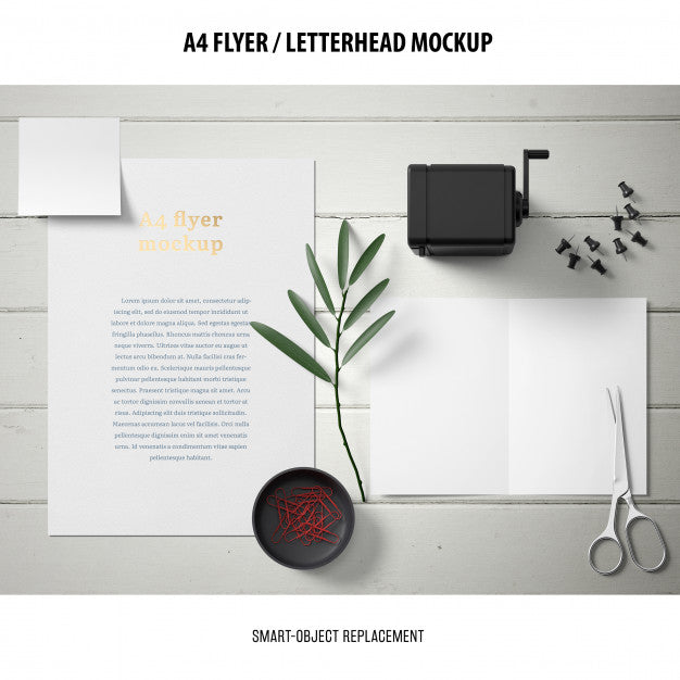Flyer Or Letterhead Mockup Psd