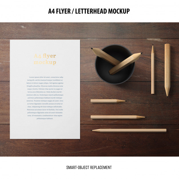 Flyer Or Letterhead Mockup Psd