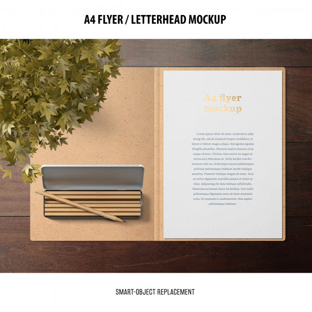 Flyer Or Letterhead Mockup Psd