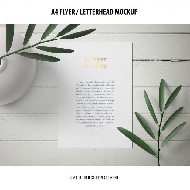 Flyer Or Letterhead Mockup Psd