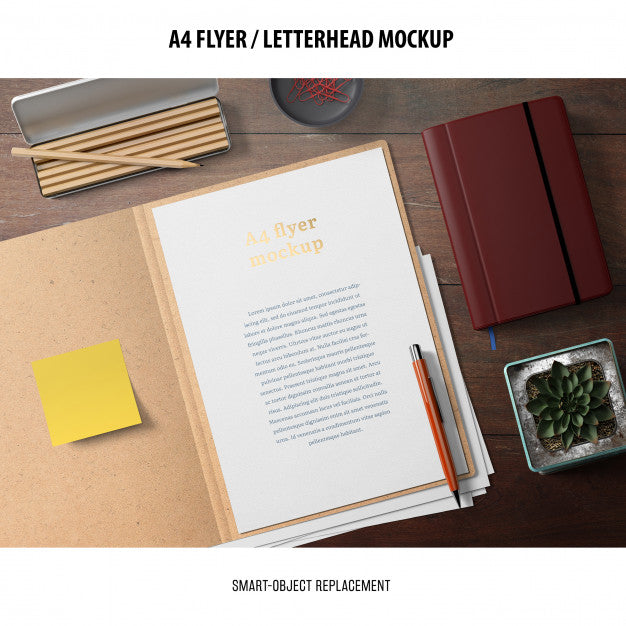 Flyer Or Letterhead Mockup Psd