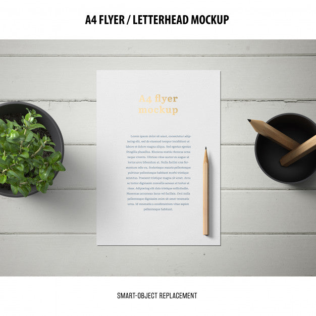 Flyer Or Letterhead Mockup Psd