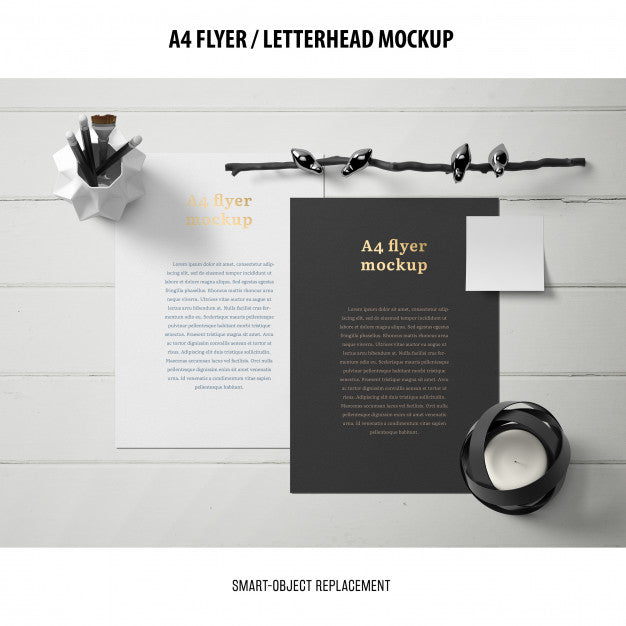 Flyer Or Letterhead Mockup Psd