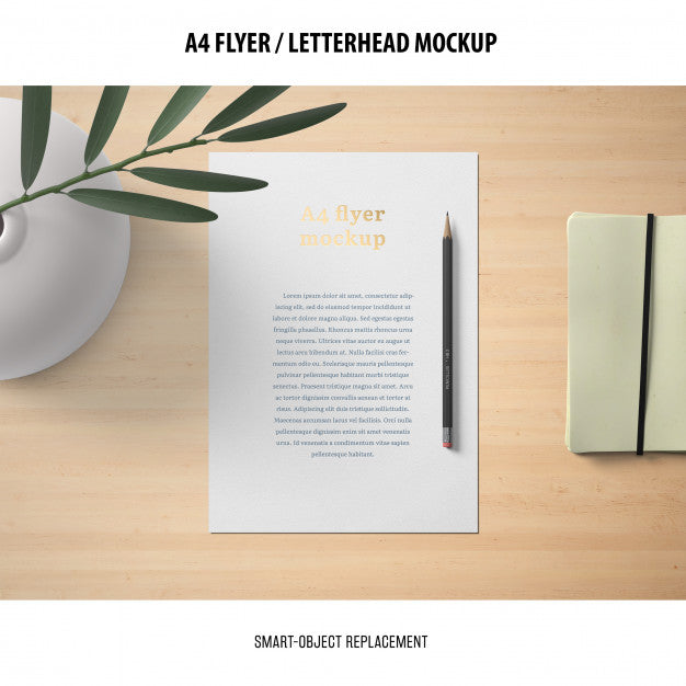 Flyer Or Letterhead Mockup Psd