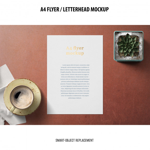 Flyer Or Letterhead Mockup Psd