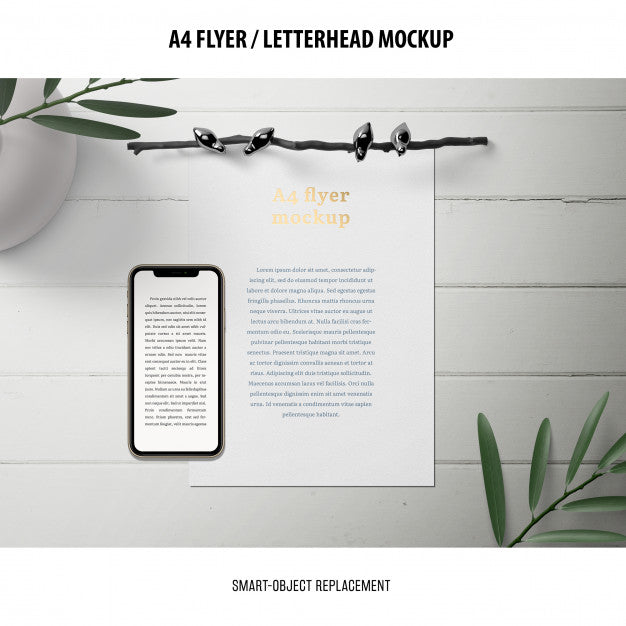 Flyer Or Letterhead Mockup Psd