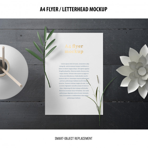 Flyer Or Letterhead Mockup Psd