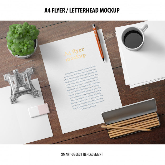 Flyer Or Letterhead Mockup Psd