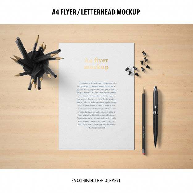 Flyer Or Letterhead Mockup Psd