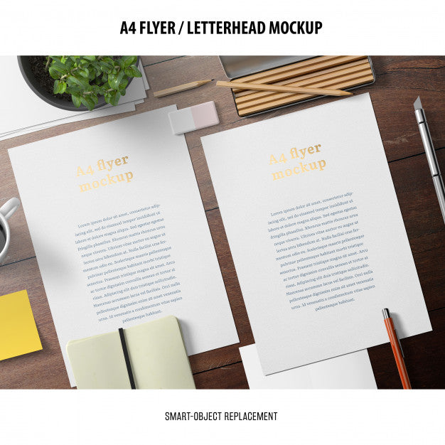 Flyer Or Letterhead Mockup Psd