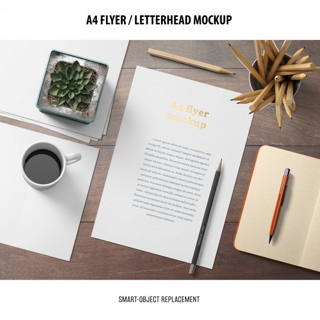 Flyer Or Letterhead Mockup Psd