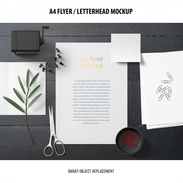Flyer Or Letterhead Mockup Psd