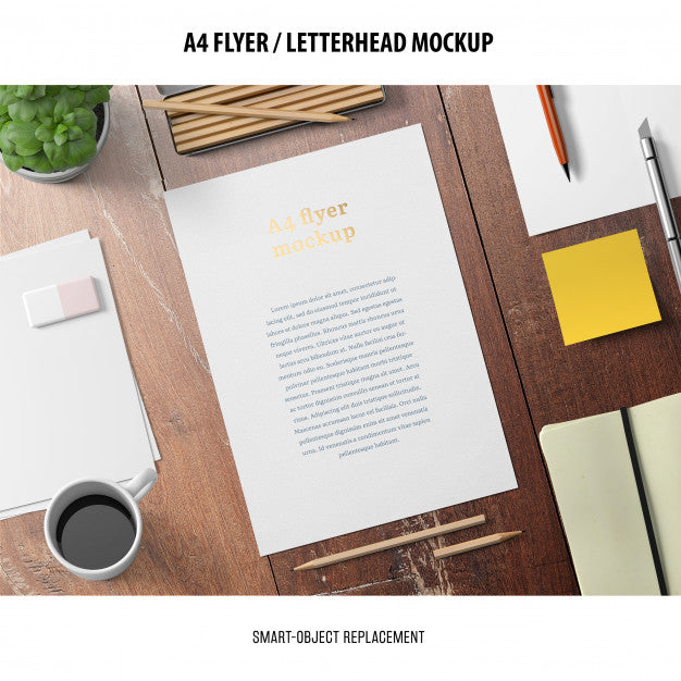 Flyer Or Letterhead Mockup Psd