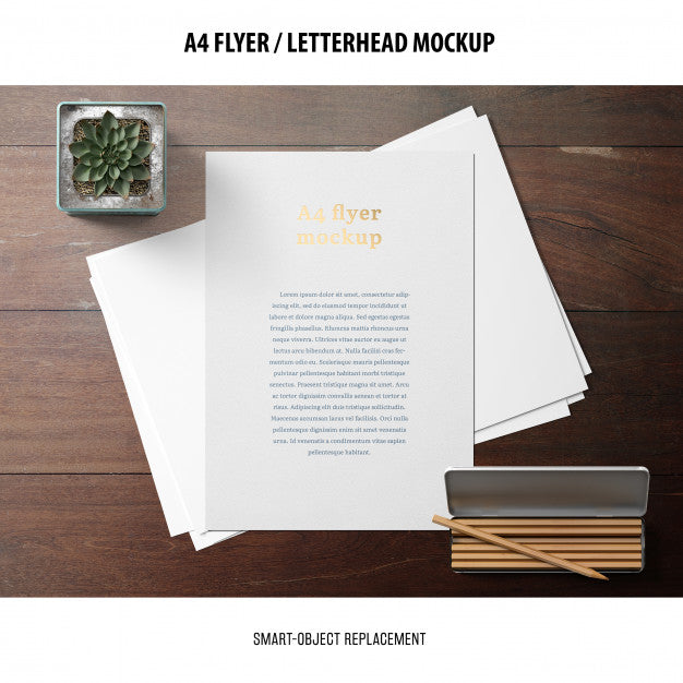 Flyer Or Letterhead Mockup Psd