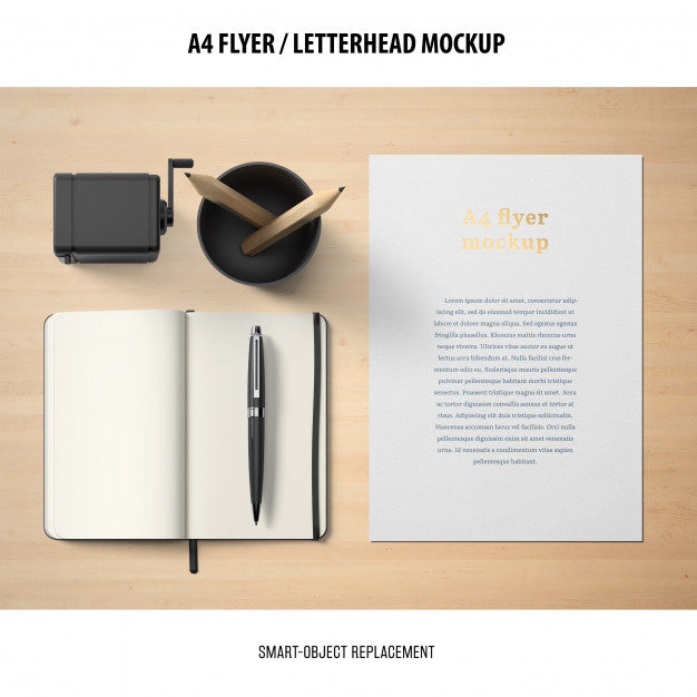 Flyer Or Letterhead Mockup Psd