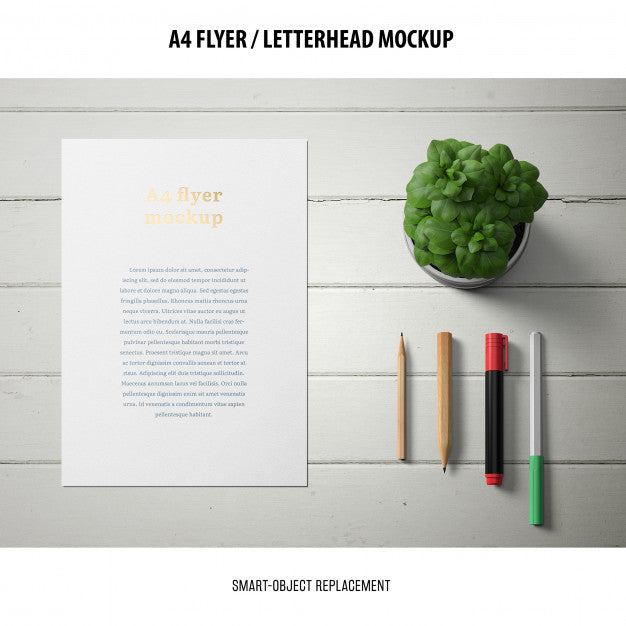 Flyer Or Letterhead Mockup Psd