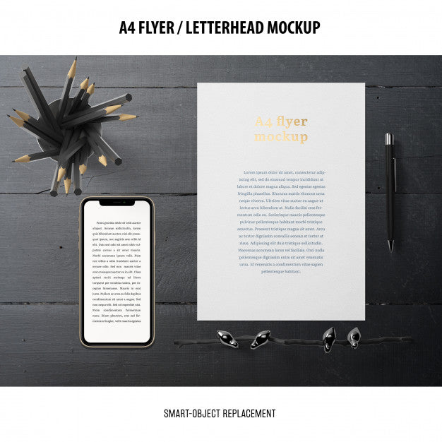 Flyer Or Letterhead Mockup Psd