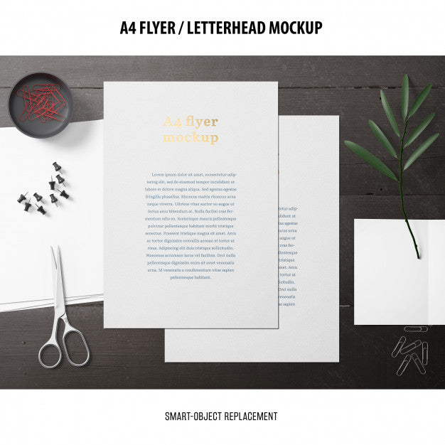 Flyer Or Letterhead Mockup Psd