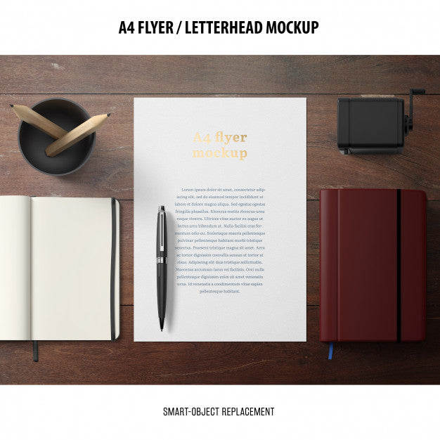 Flyer Or Letterhead Mockup Psd