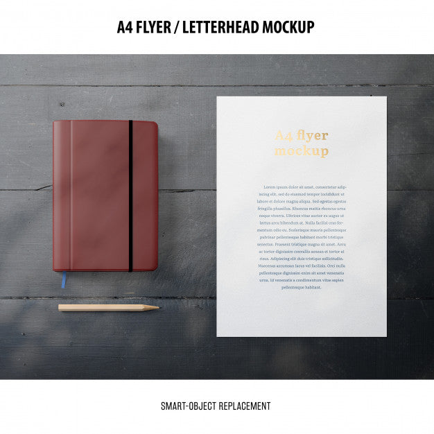 Flyer Or Letterhead Mockup Psd