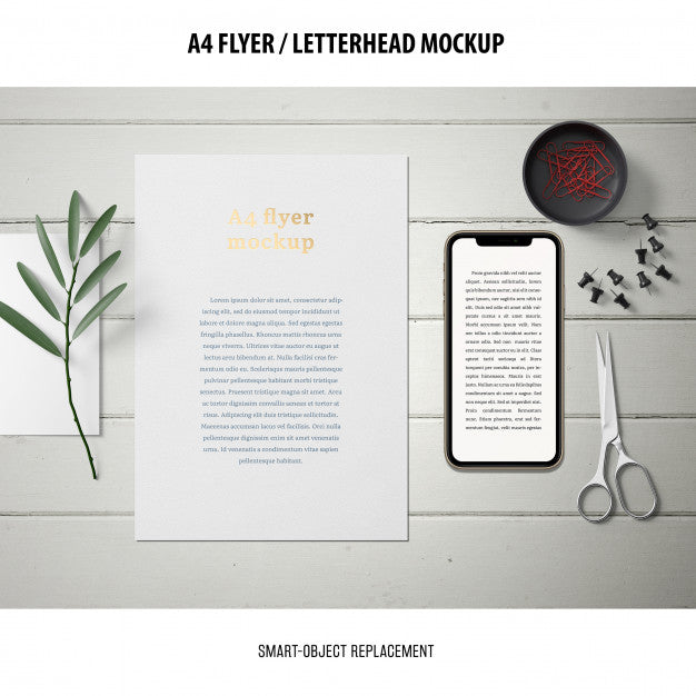 Flyer Or Letterhead Mockup Psd