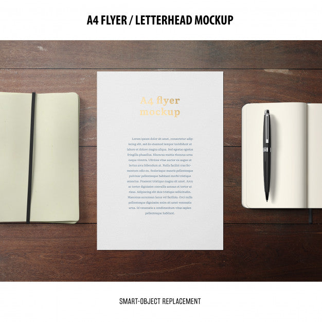 Flyer Or Letterhead Mockup Psd