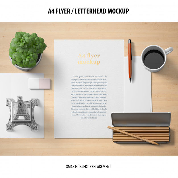 Flyer Or Letterhead Mockup Psd