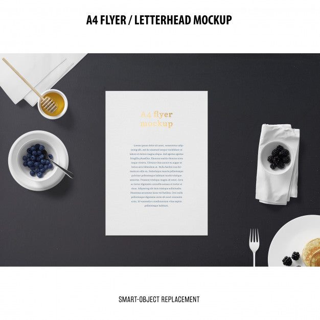 Flyer Or Letterhead Mockup Psd