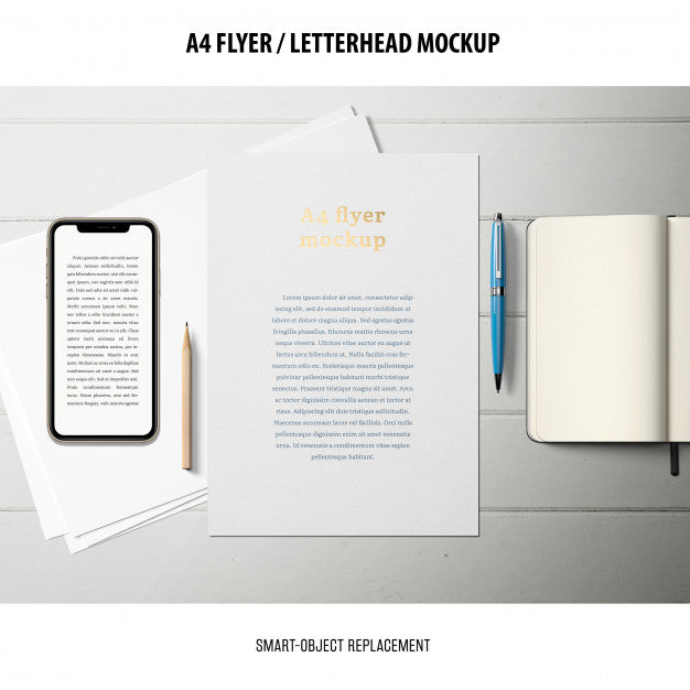 Flyer Or Letterhead Mockup Psd