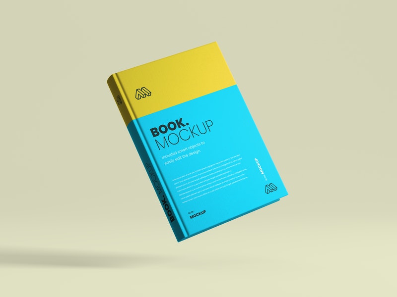 Flying Book Cover Mockup