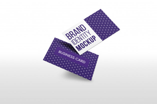 Flying Business Card Mock Up Presentation Psd
