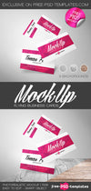 Flying Business Cards Mock-Up In Psd