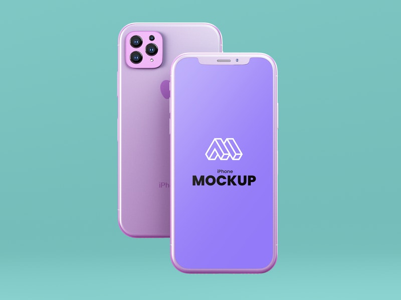 Flying Iphone 12 Psd Mockup