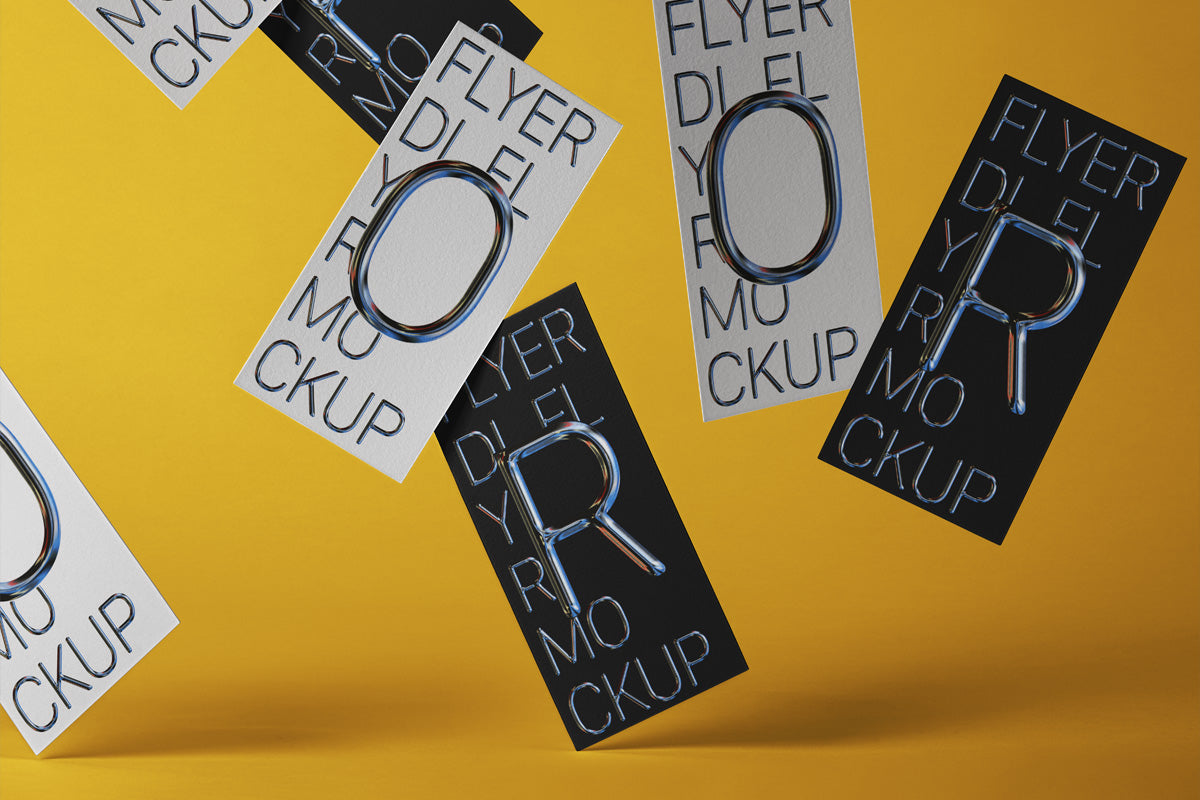 Flying Psd Dl Flyer Mockup Vol 2