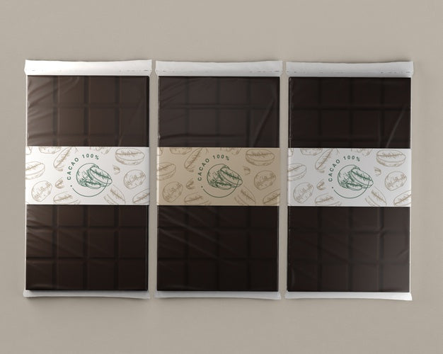 Foil Chocolate Tablets Mock-Up Psd