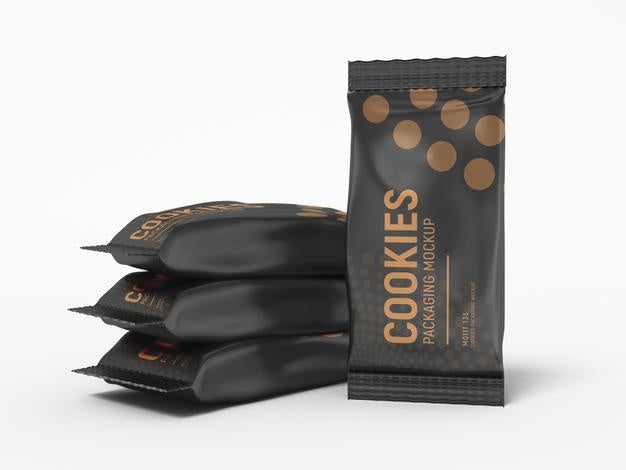 Foil Cookie Packaging Mockup Psd
