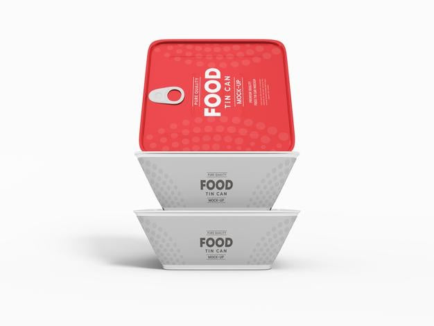 Foil Food Container Packaging Mockup Psd