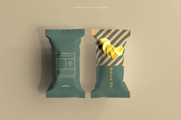 Foil Food Pack Mockup Psd
