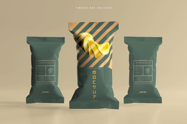 Foil Food Pack Mockup Psd