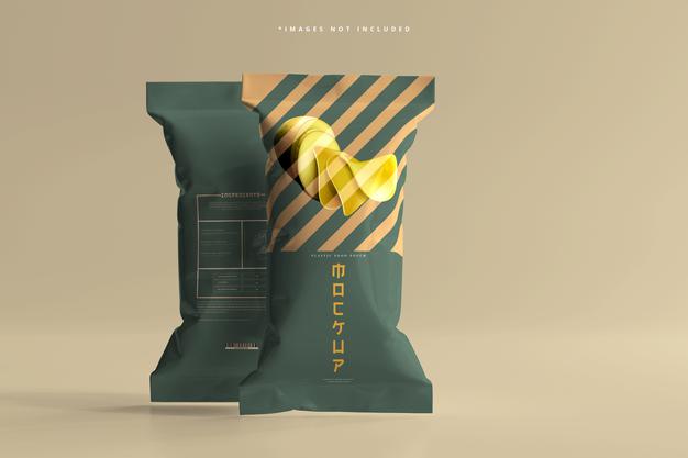 Foil Food Pack Mockup Psd