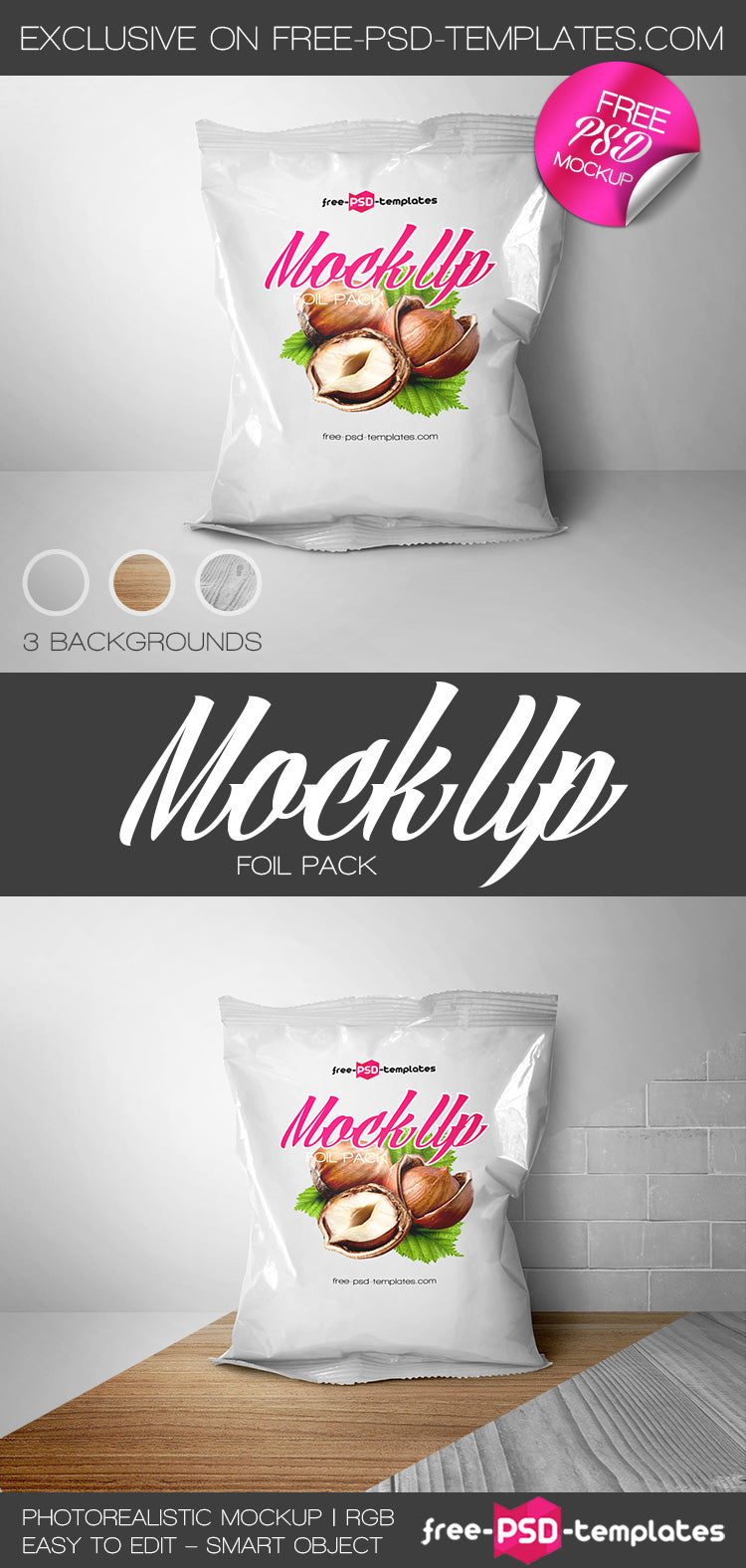 Foil Pack Mock-Up In Psd