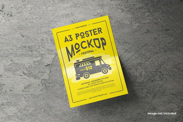 Fold Poster Mockup Psd