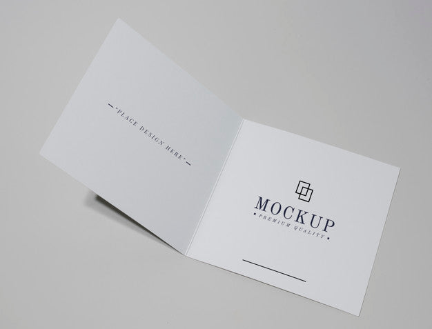 Foldable Card Or Brochure Mockup Psd
