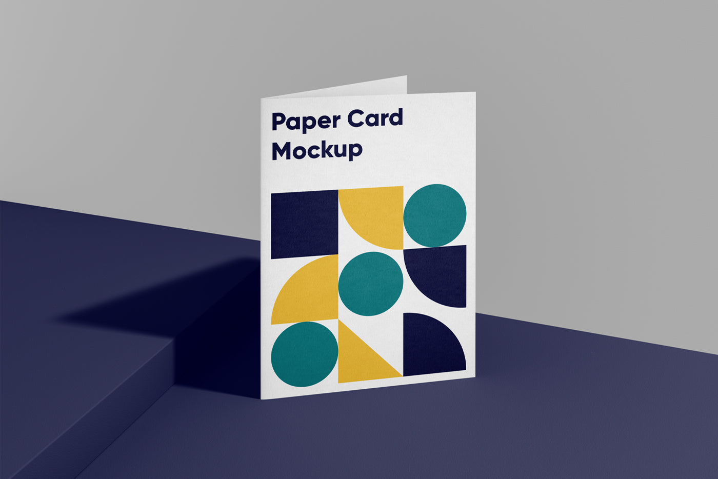 Folded A4 Paper Card Mockup