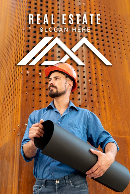 Folded Black Paper With Plans Held By Man Psd