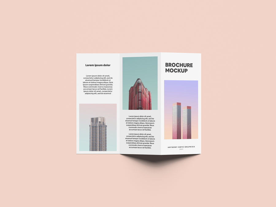 Folded Brochure Mockup