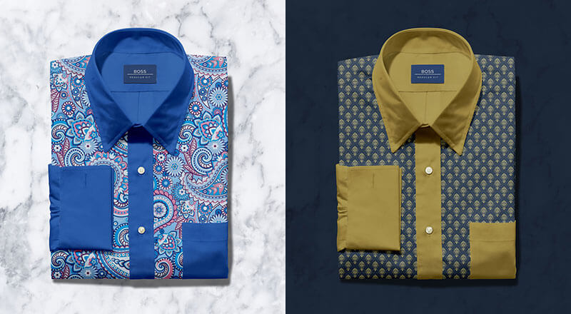Folded Dress Shirt With Label Mockup Psd