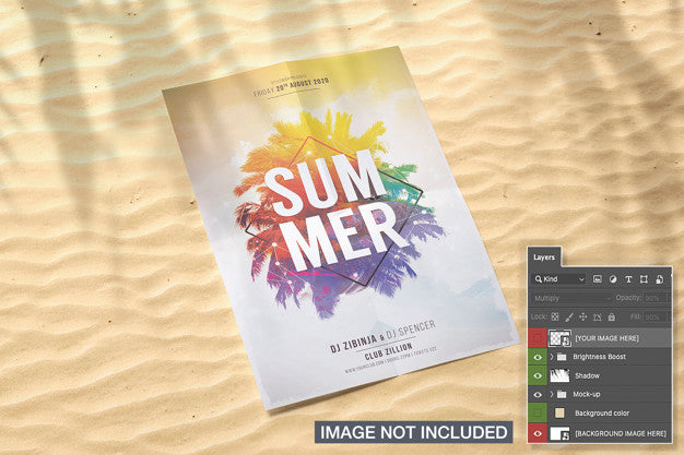 Folded Flyer Mockup Psd